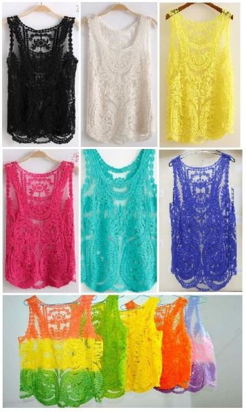 Blusa de Renda (Regata) - SOB ENCOMENDA