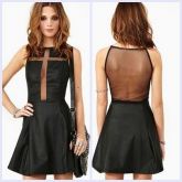 Vestido Crucifixo c/ detalhes Transparentes