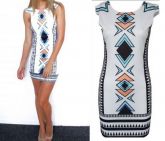 Vestido Branco Estampado